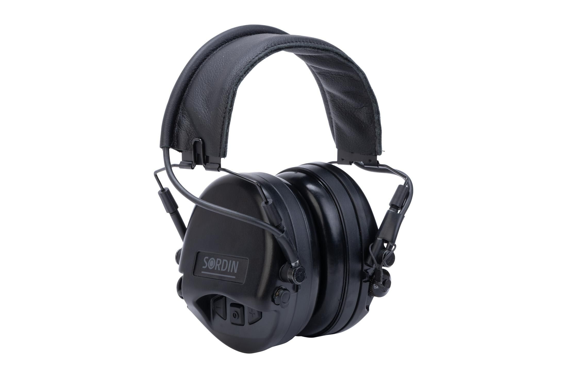 Sordin Supreme MIL AUX SFA Electronic Earmuffs with Slim Headband